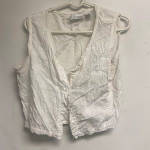 Erika Taylor Intimates Button Front Cotton Blouse